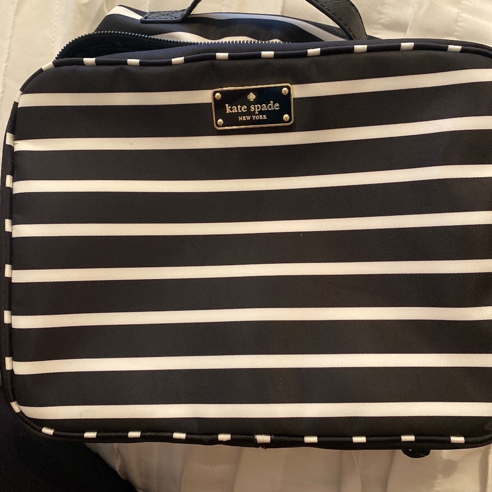 Kate spade black and white toiletry bag